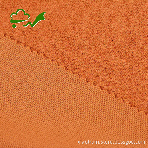 Poly spandex double knit crepe fabric for garment